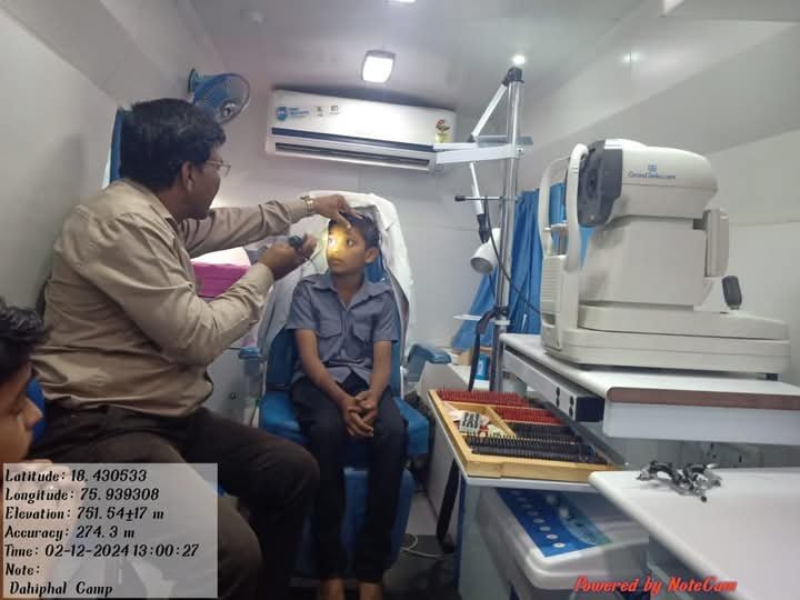 रोटरी क्लब उस्मानाबाद मार्फत ग्लोबल ग्रॅण्ट प्रोजेक्ट अंतर्गत जिल्ह्यातील जिल्हा परिषद शाळांमध्ये मोफत नेत्र तपासणी व उपचार शिबीर