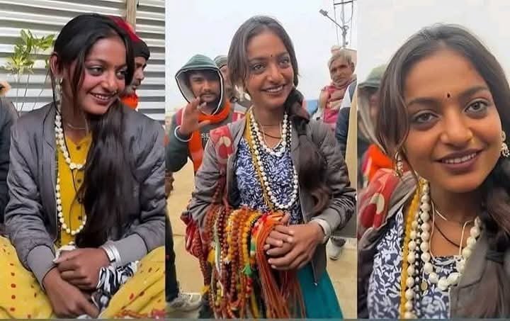 सादगीची जादू: महाकुंभातील माला विकणारी मुलगी सोशल मीडियावर चर्चेत