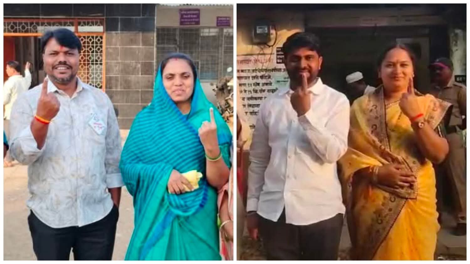 धाराशिव – नगराध्यक्षपदाच्या उमेदवार संगीताताई गुरव, नेहाताई काकडे यांनी बजावला मतदानाचा हक्क
